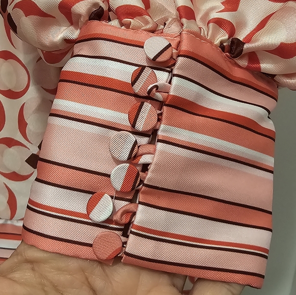 Eloquii LS Mini V-Neck Geometric Print Dress, EUC, Size 16 (XL) - Picture 5 of 6